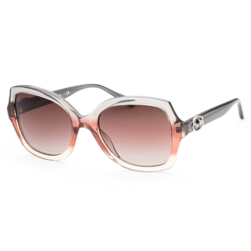 Coach womens 56mm grey burgundy gradient sunglasses