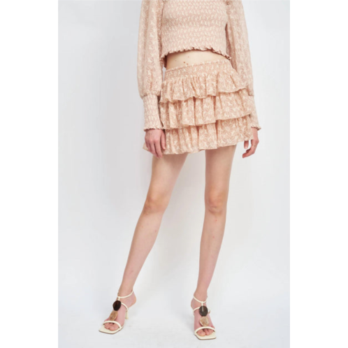 En Saison alaia mini skirt in light pink