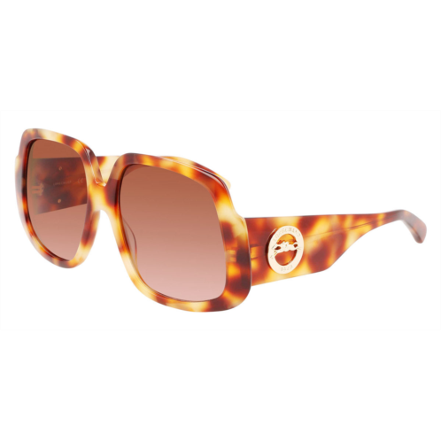 Longchamp womens 59 mm brown sunglasses lo709s-217