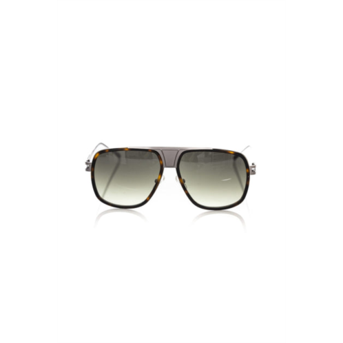 Frankie Morello elegant shield sunglasses with havana mens profile