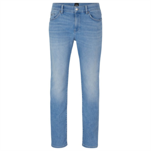 BOSS slim-fit jeans in light-blue soft stretch denim