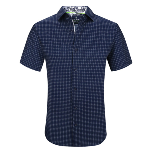 Tom Baine slim fit short sleeve performance stretch button down