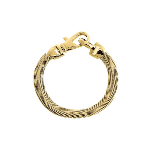 Adina Eden solid large clasp wide snake chain bracelet