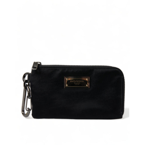 Dolce & Gabbana nylon logo plaque keyring pouch clutch womens bag