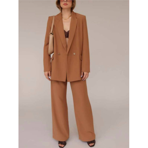Line and dot marina pants in camel