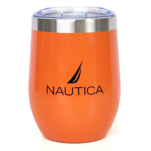 Nautica mens logo double-walled stainless steel short tumbler