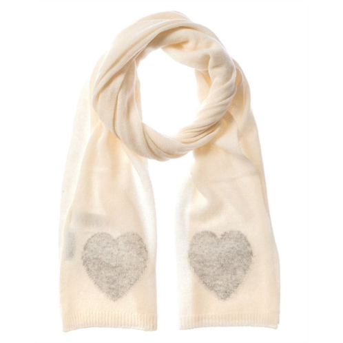 Scott & Scott London intarsia heart cashmere scarf