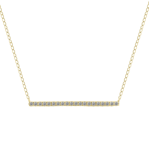 SSELECTS 1/5 carat tw diamond bar necklace in 10k