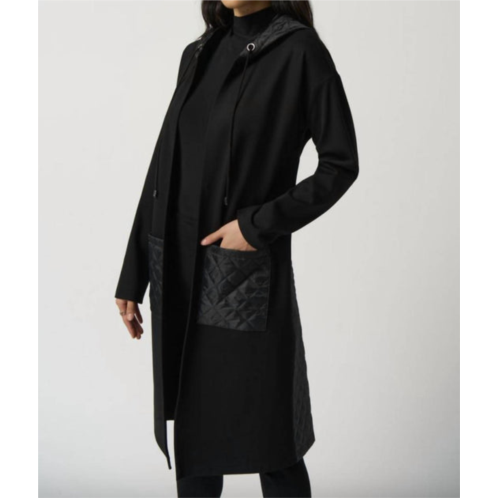 Joseph Ribkoff quilted hooded jacket in black