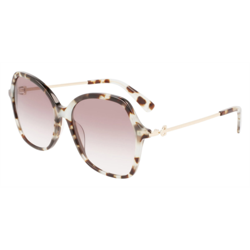 Longchamp womens 57 mm white sunglasses lo705s-404
