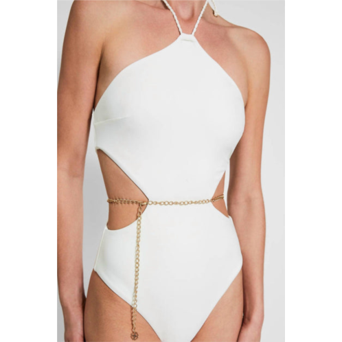 Devon Windsor aspen full piece swimsuit in off white