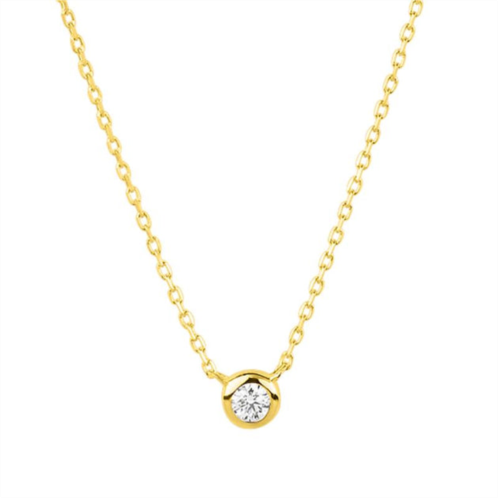 MAX + STONE 14k yellow gold 2.5mm round diamond necklace