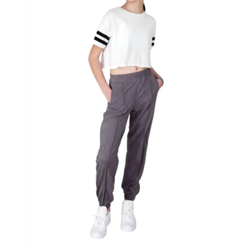 Tractr girls suede joggers in grey