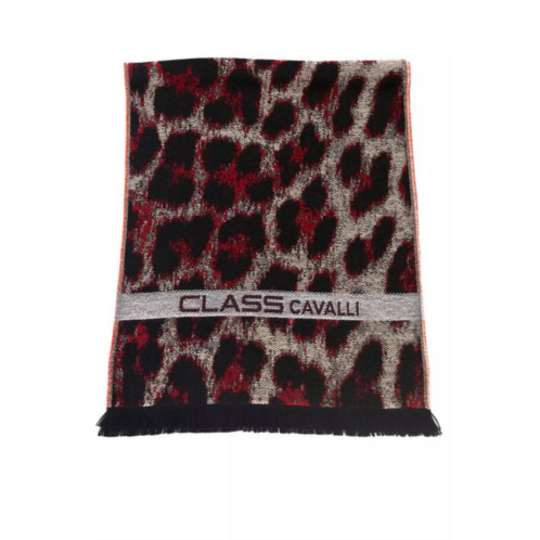 Cavalli Class elegant animalier logo mens scarf