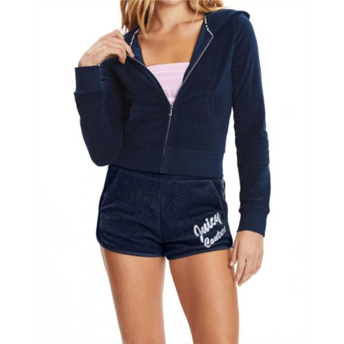 Juicy Couture classic terry hoodie in regal blue