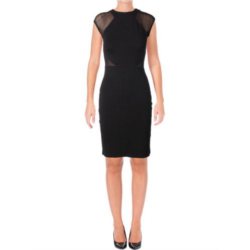 French Connection womens mesh inset sheath cocktail dress