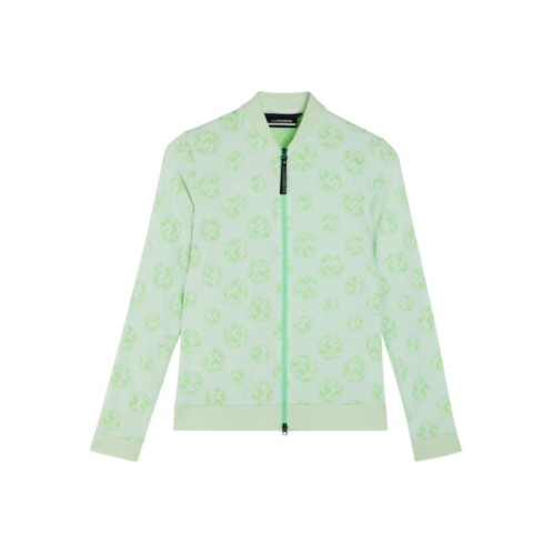 J.LINDEBERG spots jacquard mid layer in mint