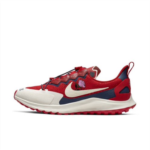 NIKE mens gyakusou air zoom pegasus 36 trail shoes in sport red/thunder blue