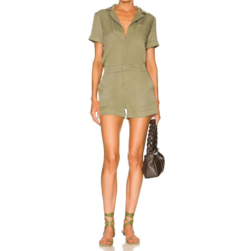 LBLC THE LABEL mira short jumpsuit in army green