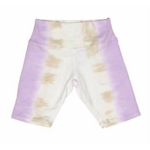 T2love girls hazel tie dye bike shorts in violet