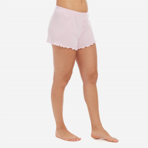 PJ Salvage ribbed jersey sleep short in pastel pink