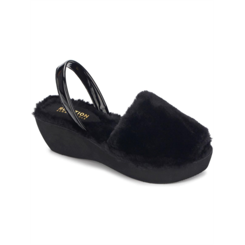 Kenneth Cole Reaction fine glass cozy womens slingback peep toe platform sandals