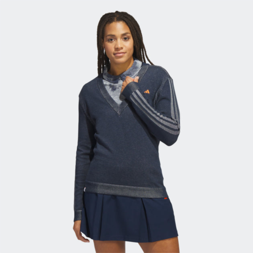 Adidas womens made to be remade v-neck pullover sweater