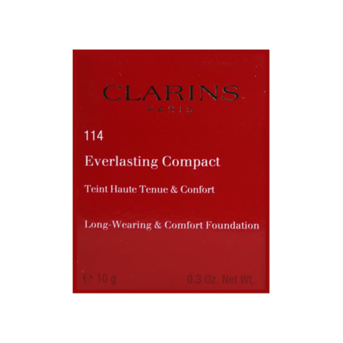 Clarins everlasting compact 114 cappuccino long wear & comfort foundation 0.3 oz