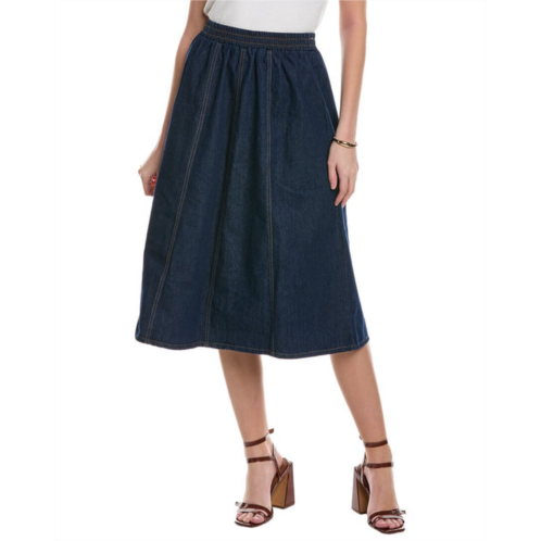 YAL New York denim a-line skirt