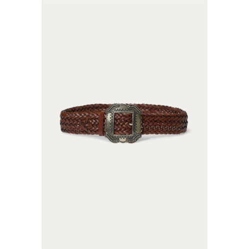 Ba&sh braid belt in brown