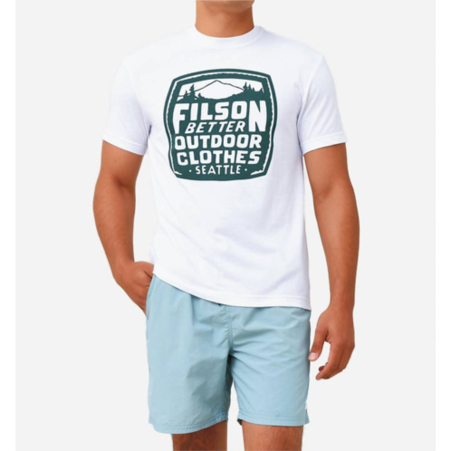 FILSON mens buckshot t-shirt in bright white