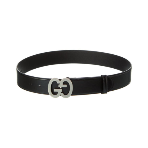 Gucci gg buckle wide leather belt