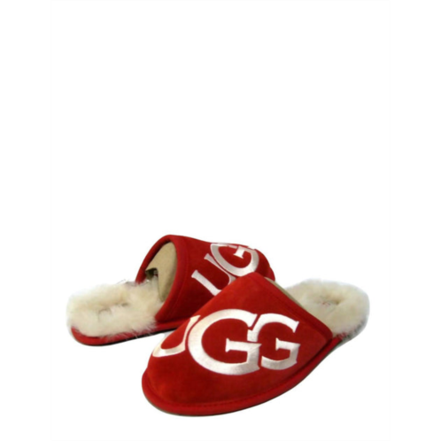 UGG mens scuff logo slipper in red
