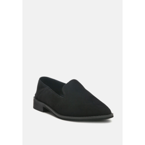 Rag & Co oliwia black classic suede loafers