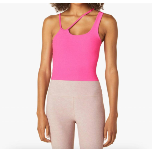 BEYOND YOGA spacedye shapeshift cropped tank in pink hype heather