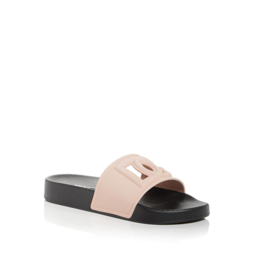 Dolce & Gabbana womens cut-out logo slide sandals