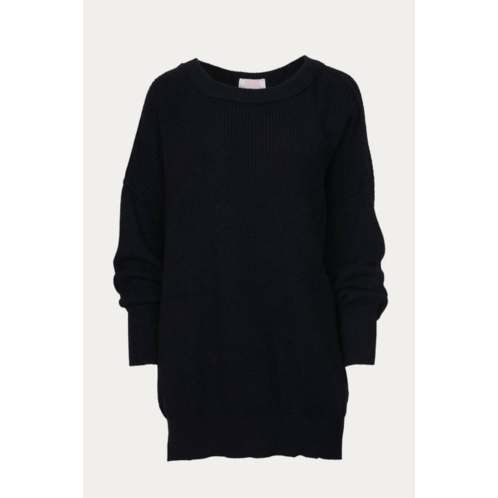 ESLEY COLLECTION favorite slouchy sweater in black