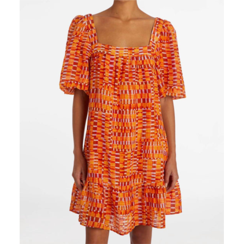 Marie Oliver kaylee drop waist dress in clementine check