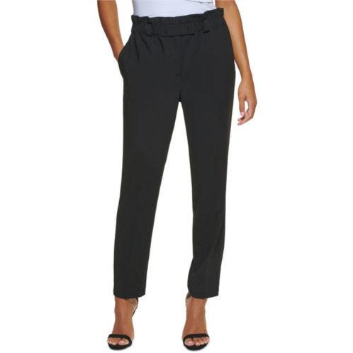 DKNY womens high rise stretch ankle pants