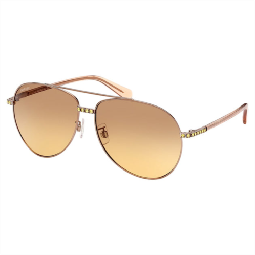 Swarovski womens 63 mm rose gold sunglasses 5625294