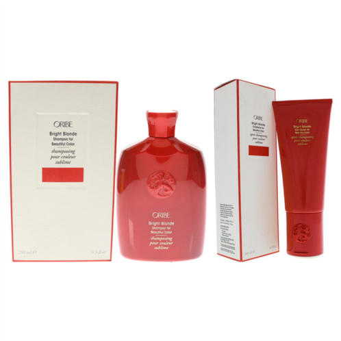 Oribe bright blonde shampoo and conditioner for beautiful color kit by for unisex - 2 pc kit 8.5oz shampoo, 6.8oz conditioner