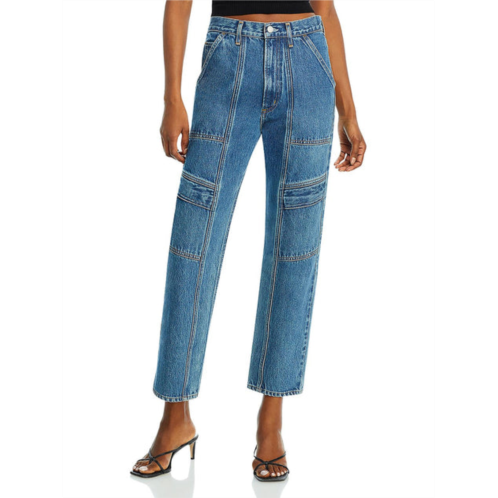 Agolde womens high rise ankle cargo jeans