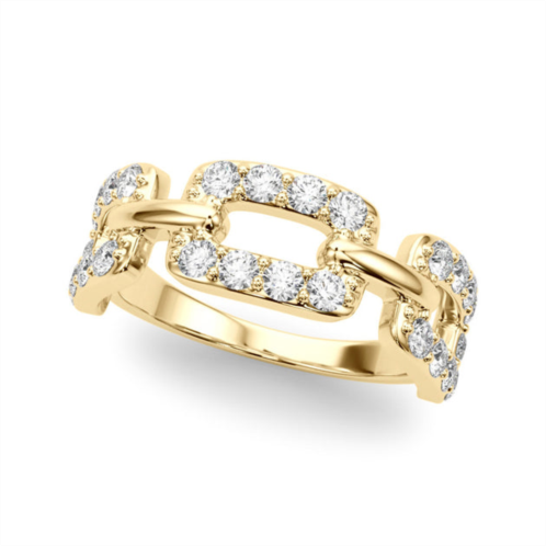 SSELECTS 3/4 carat tw diamond link wedding band in 14k yellow gold