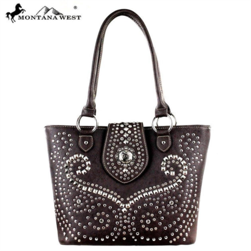 Montana West conceal carry blinged purse in coffee