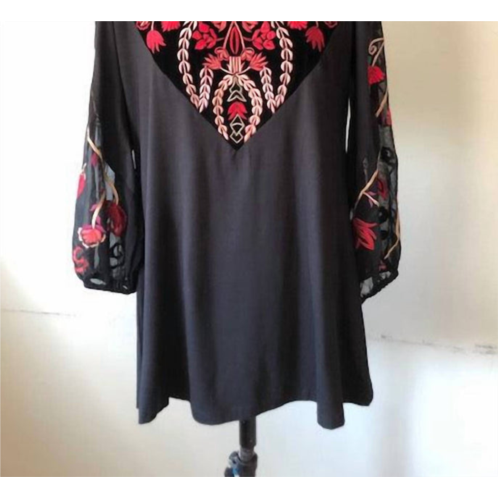 Vintage Collection joyful embroidered tunic in black
