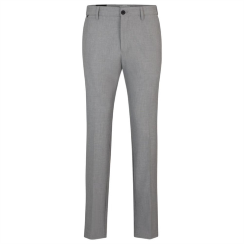 BOSS slim-fit trousers in micro-patterned performance-stretch fabric