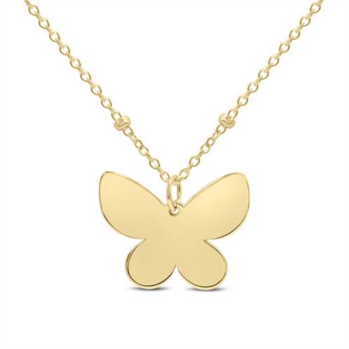 SSELECTS 14k yellow gold butterfly necklace with lobster clasp