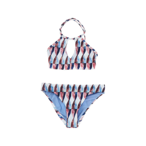 Splendid 2pc deco high-neck bikini set