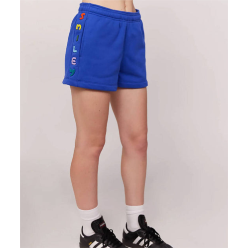Samii Ryan womens smiley chenille shorts in blue