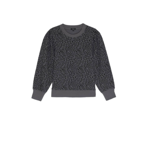 Rails womens marcie sweatshirt in charcoal mini cheetah